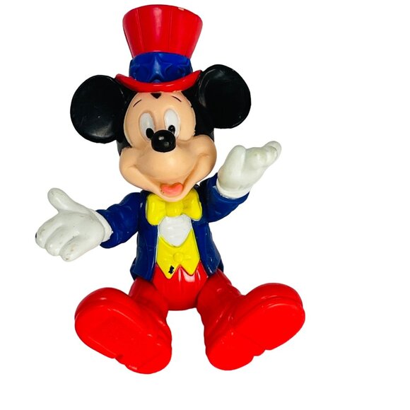 Vintage Mickey Mouse Epcot Center Figure In Patriotic Outfit - Picture 1 of 9
